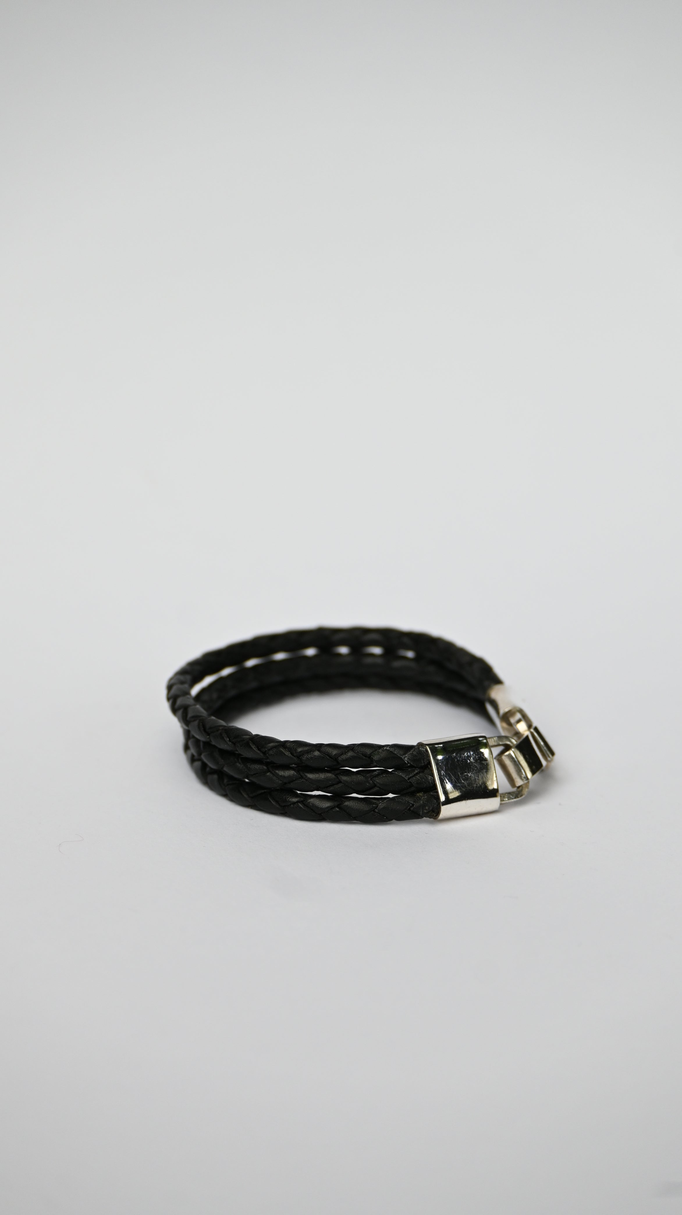 Pulsera Triple Cuero Silver