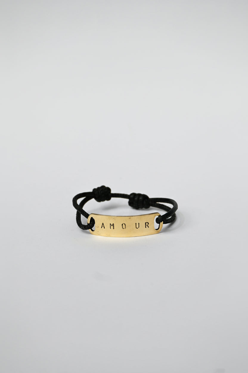 Pulsera Cuero Amour Bronce