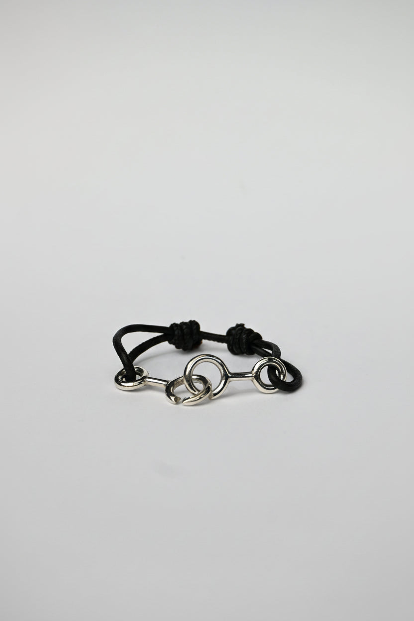 Pulsera Cuero Broche Redondo Silver