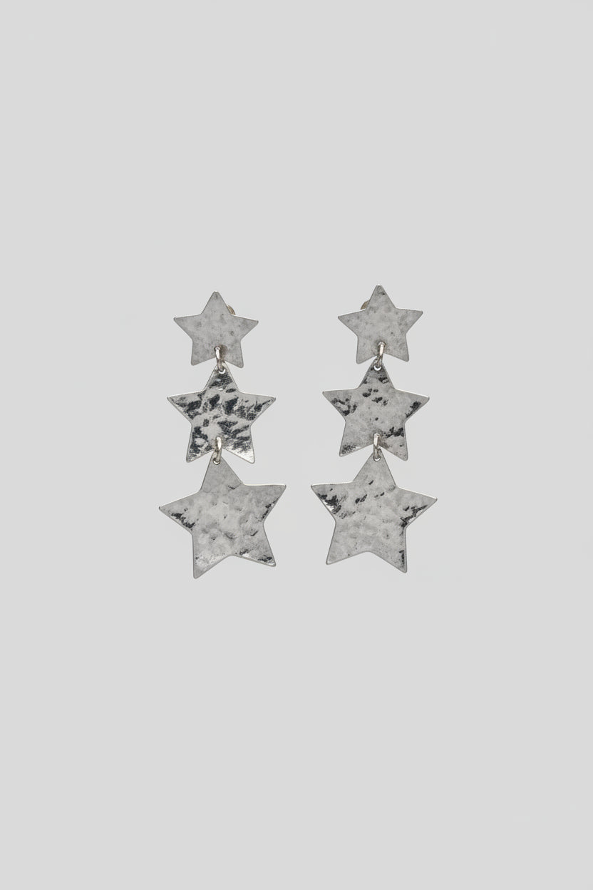 Aros Tres Estrellas Plata