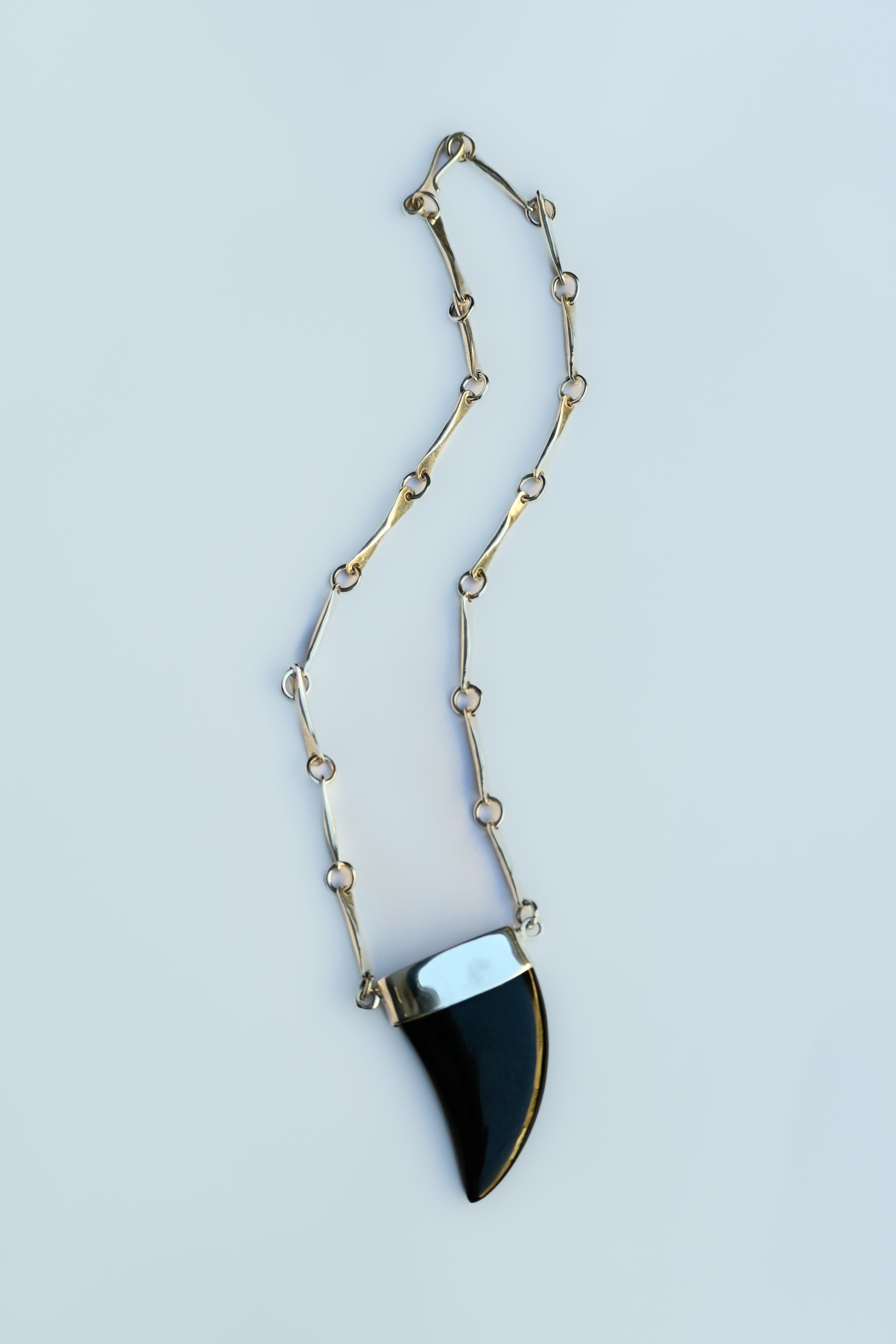 Collar Punta Onix Plata