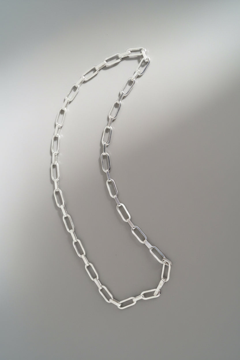 Cadena Clip Plana Plata