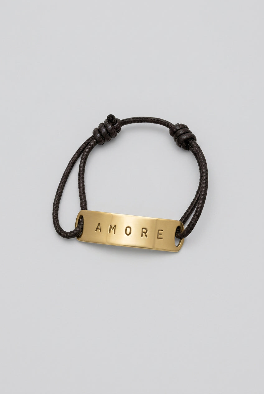 Pulsera Cuero Amore Bronce