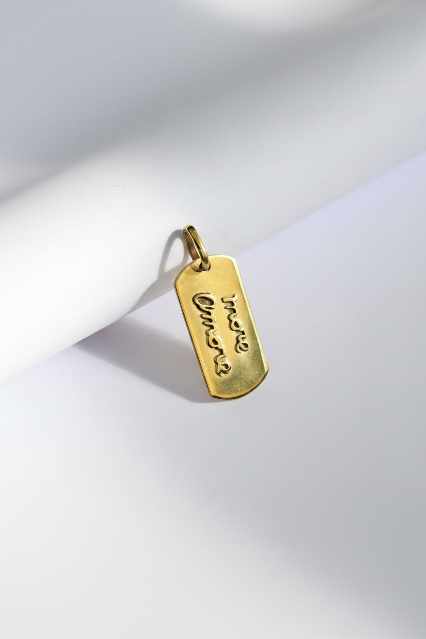 Placa More Amore Bronce
