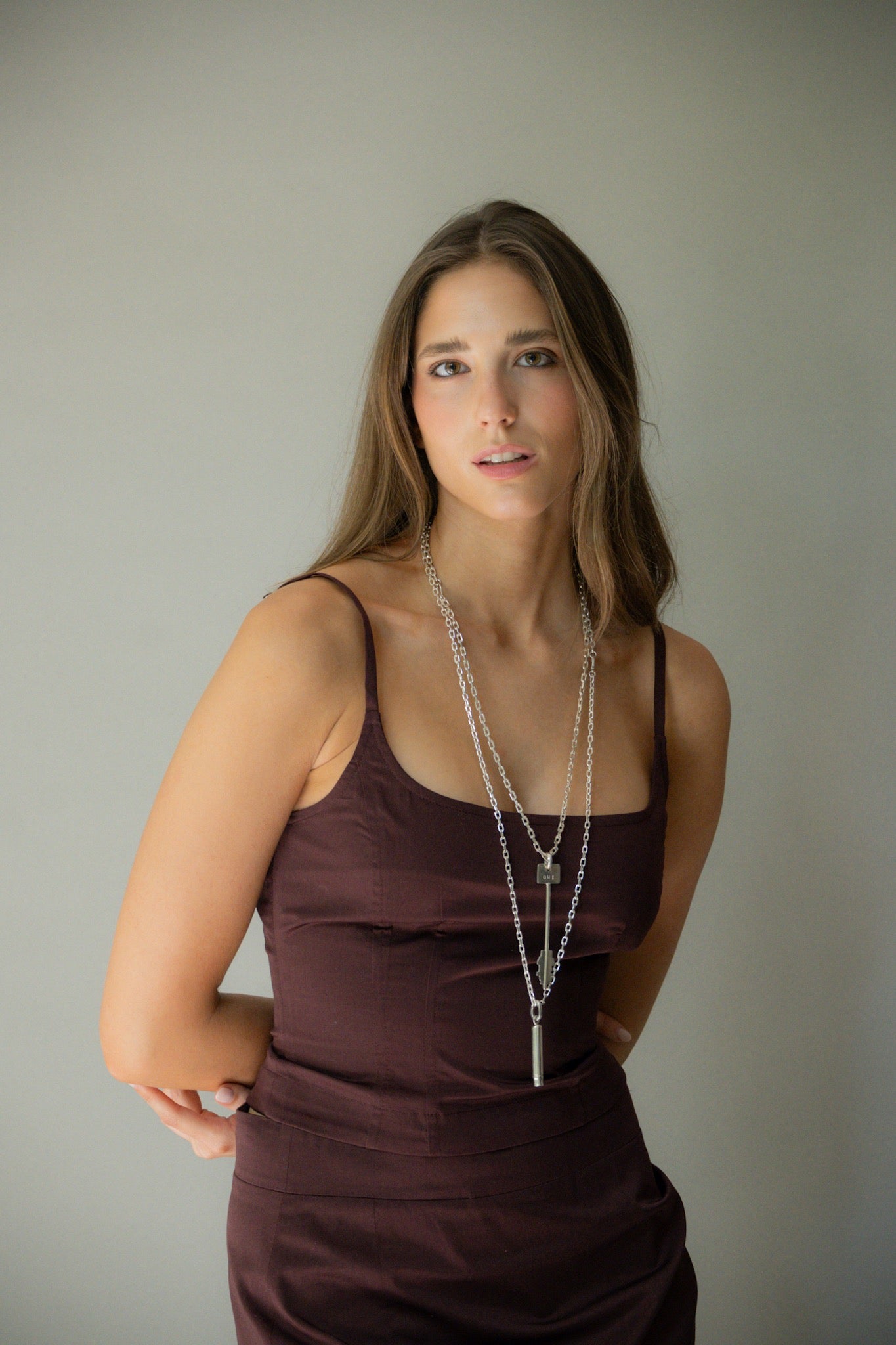 Colgante Llave Oui Bronce