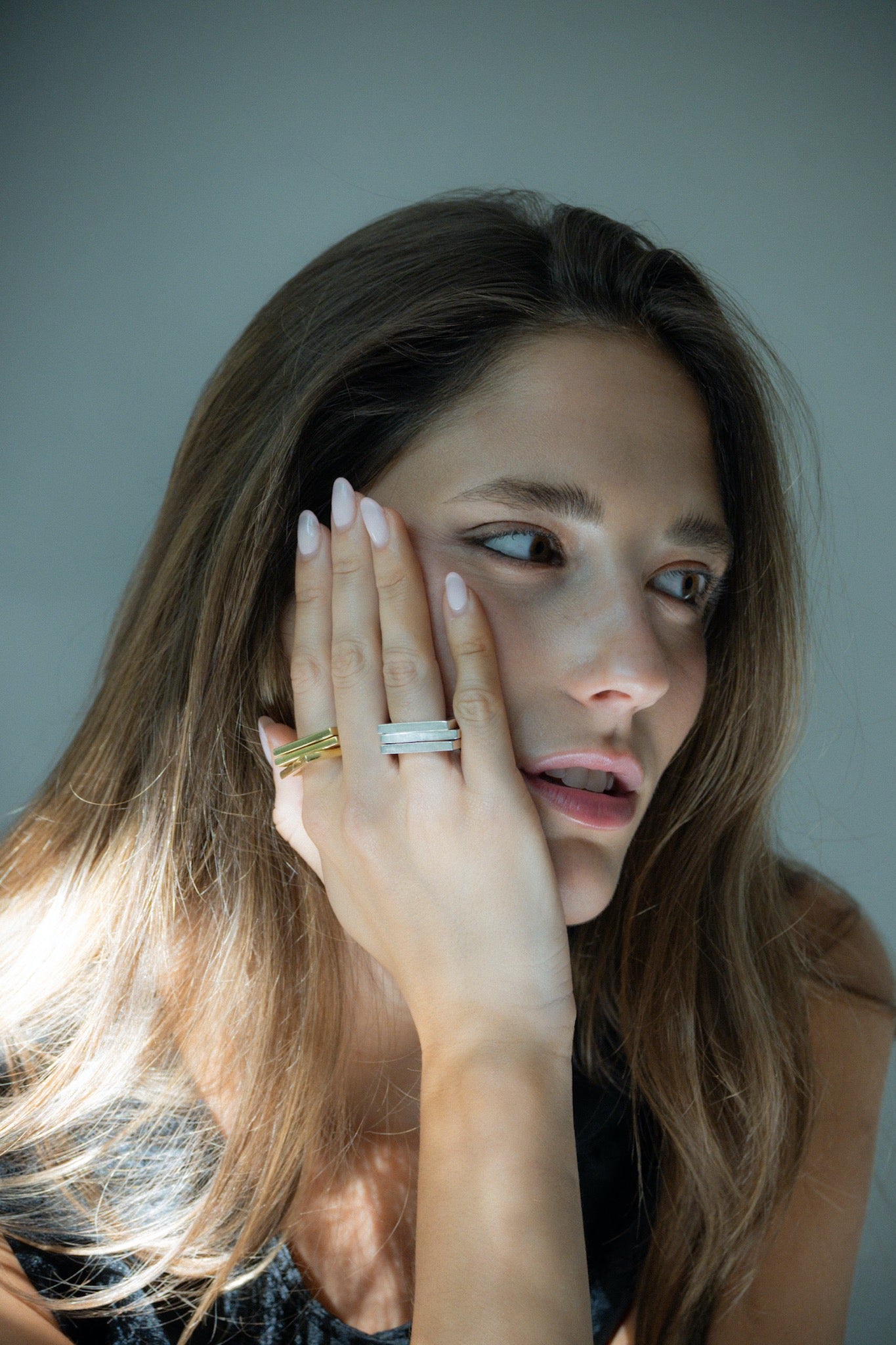 Anillo Cuadrado Bronce