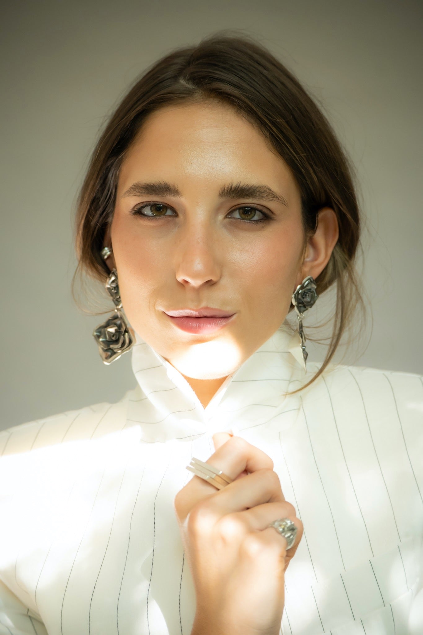 Aros Rosa Doble Silver