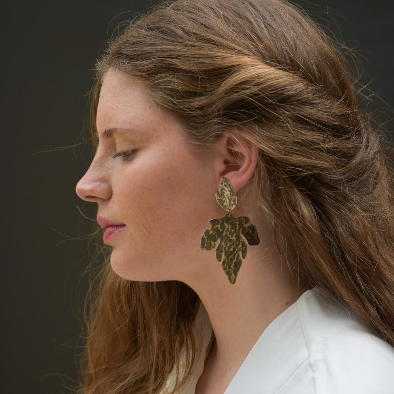 Aros Hoja de Eva Bronce
