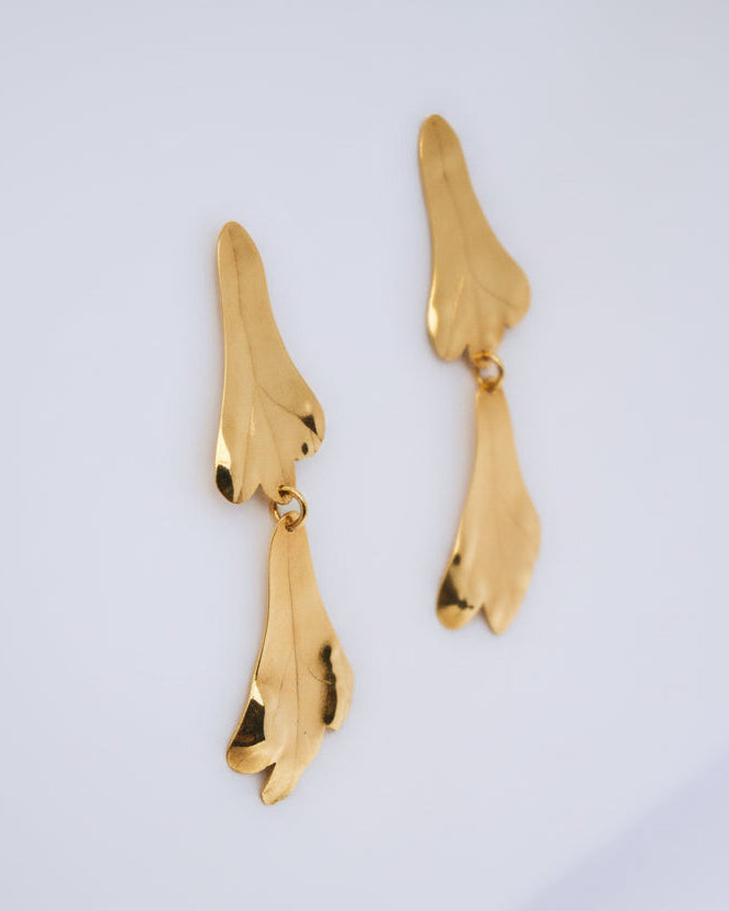 Aros Hoja Doble Bronce
