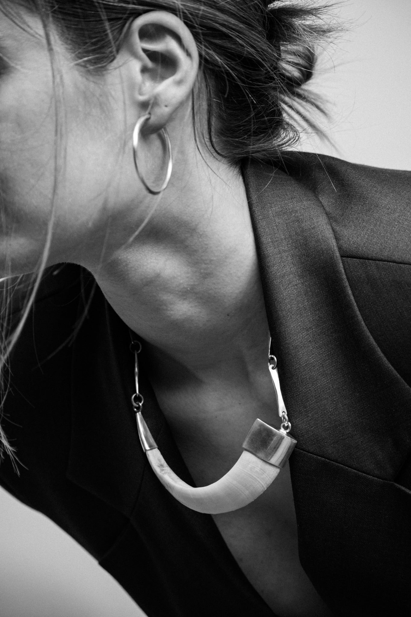 Collar Rendero Colmillo Silver