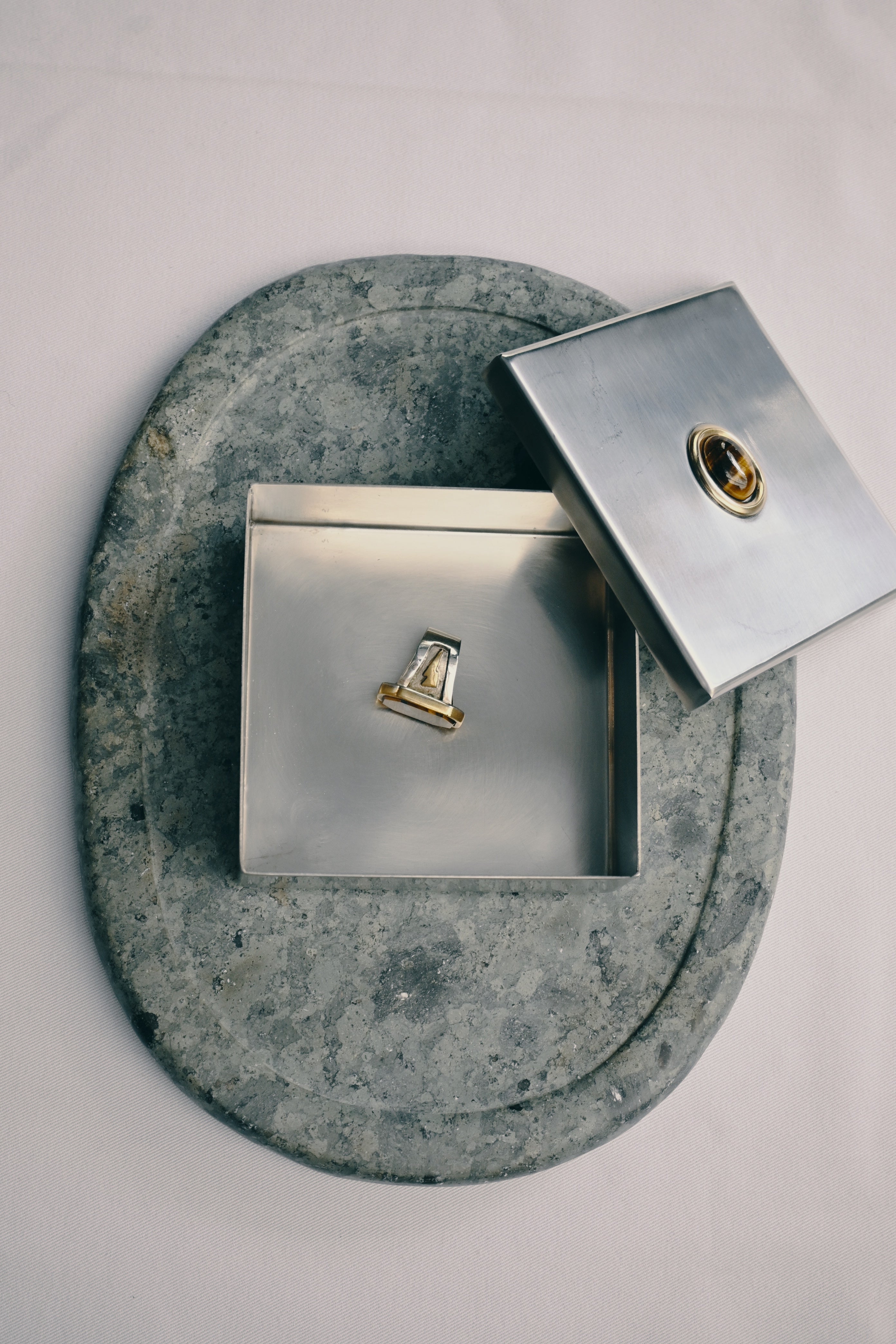 Anillo Ojo de Tigre Rayo