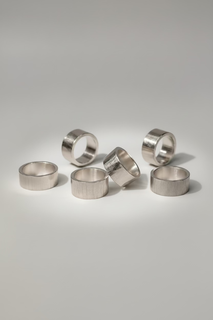 Anillo Martillado Plata