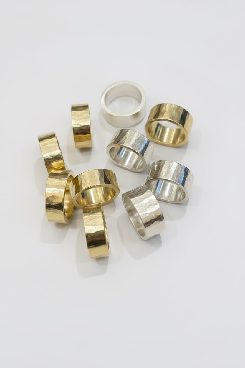 Anillo Martillado Bronce