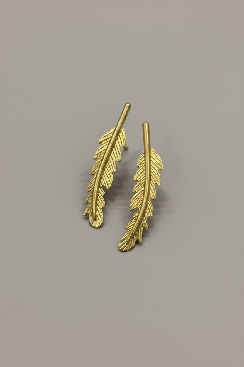 Aros Pluma S Bronce