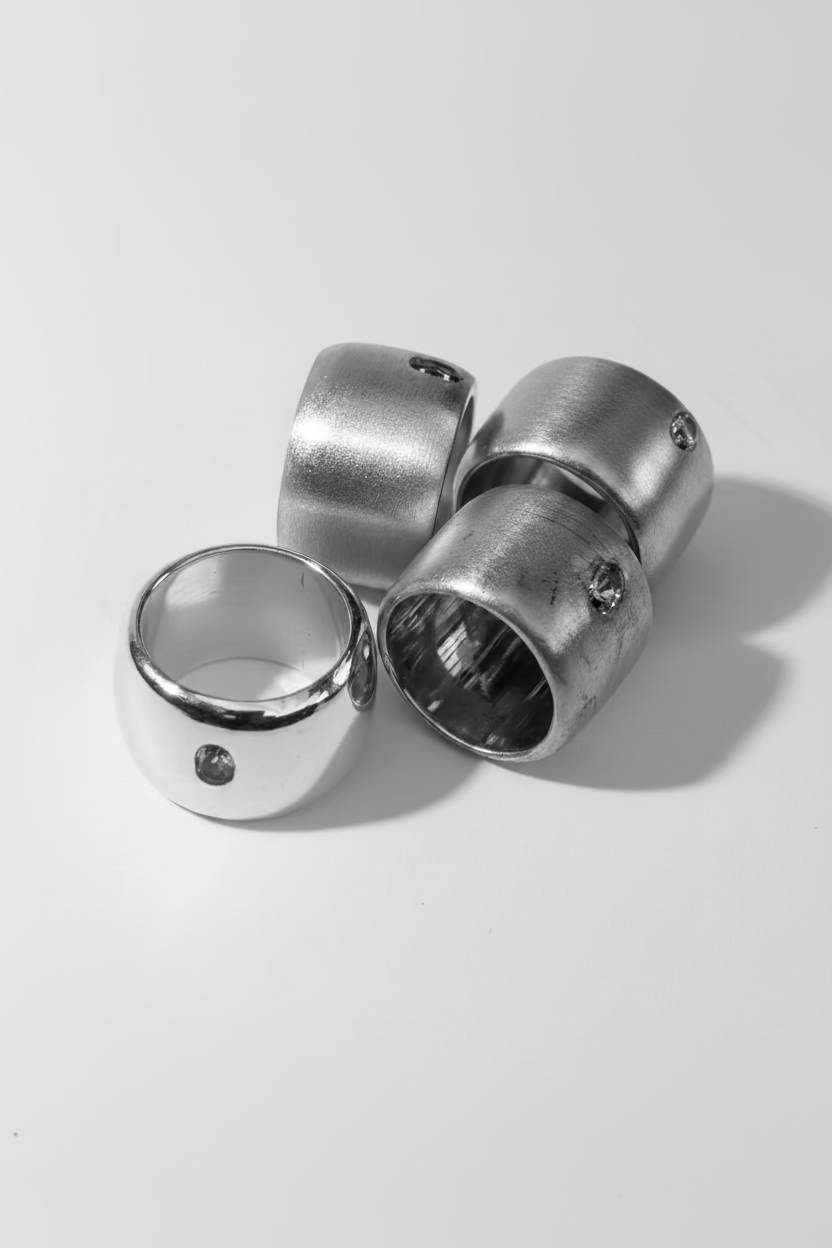 Anillo  Domo Plata Mate Topacio