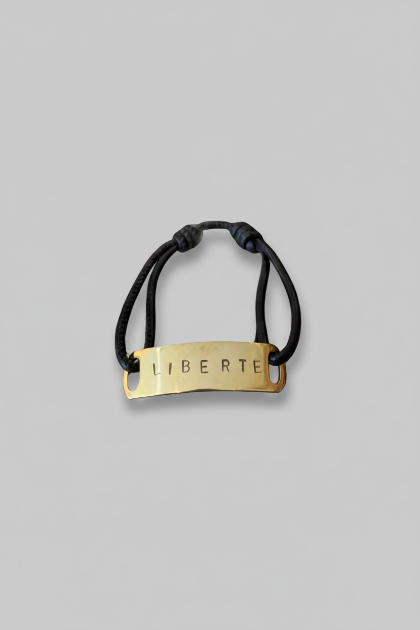 Pulsera Cuero Liberte Bronce