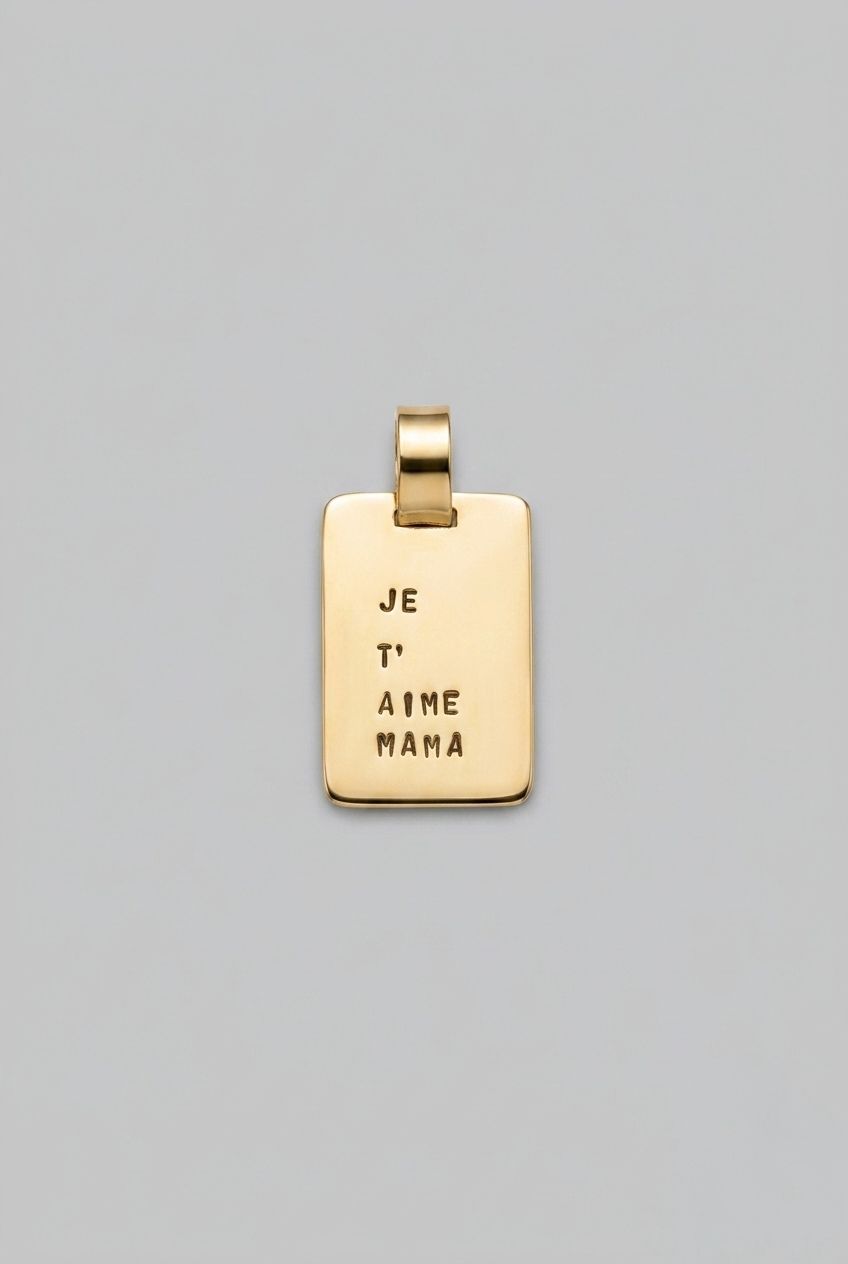Placa Je T'Aime MAMÁ Bronce